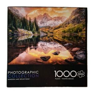 Buffalo Games MAROON LAKE REFLECTIONS 1000 Piece Jigsaw Puzzle Complete